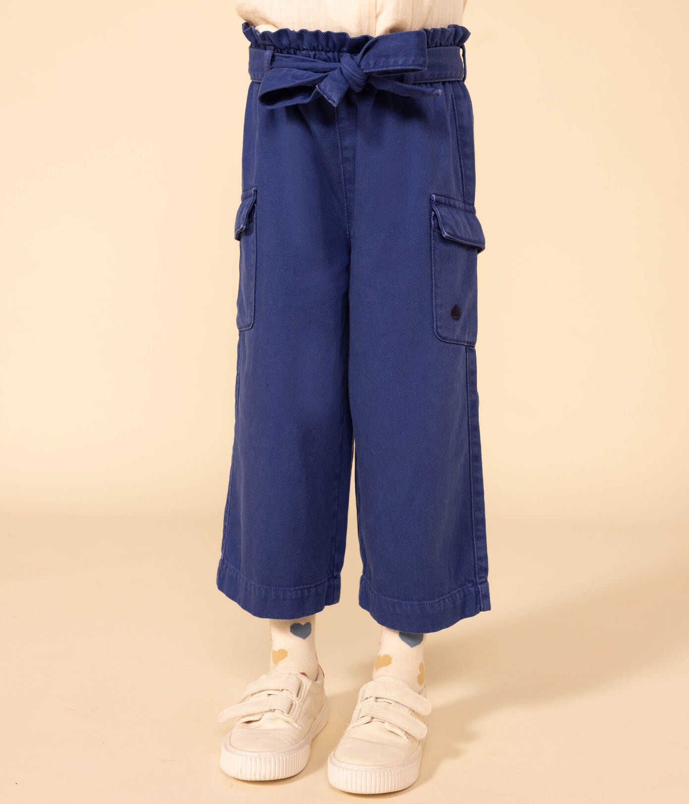 Girls' Lyocell Wide Leg Trousers | cotton | daywear | girls | pants | petit bateau | petitbateau