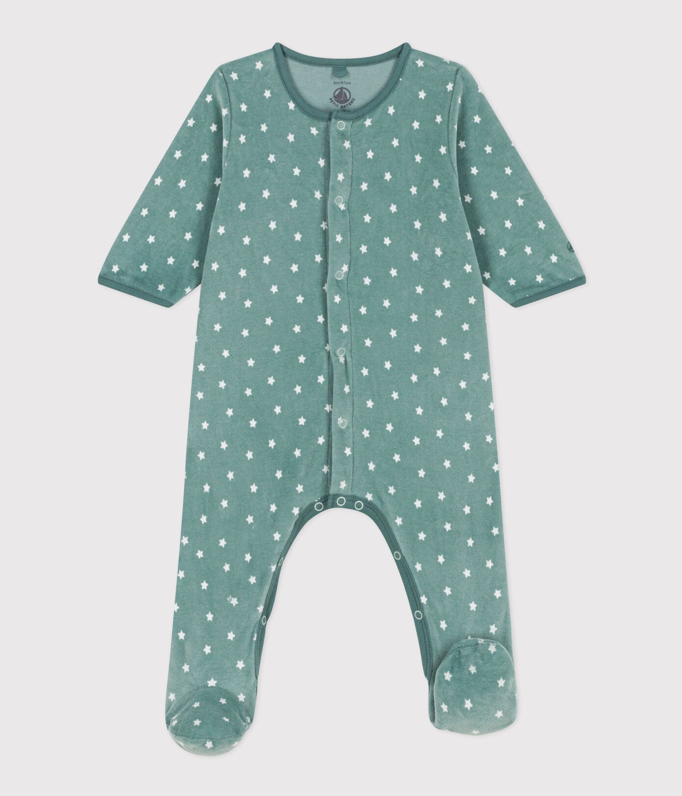 Babies' Starry Velour Pyjamas | baby boy | cotton | petit bateau | petitbateau | pyjamas | velour | Velour Pyjamas | WINTER