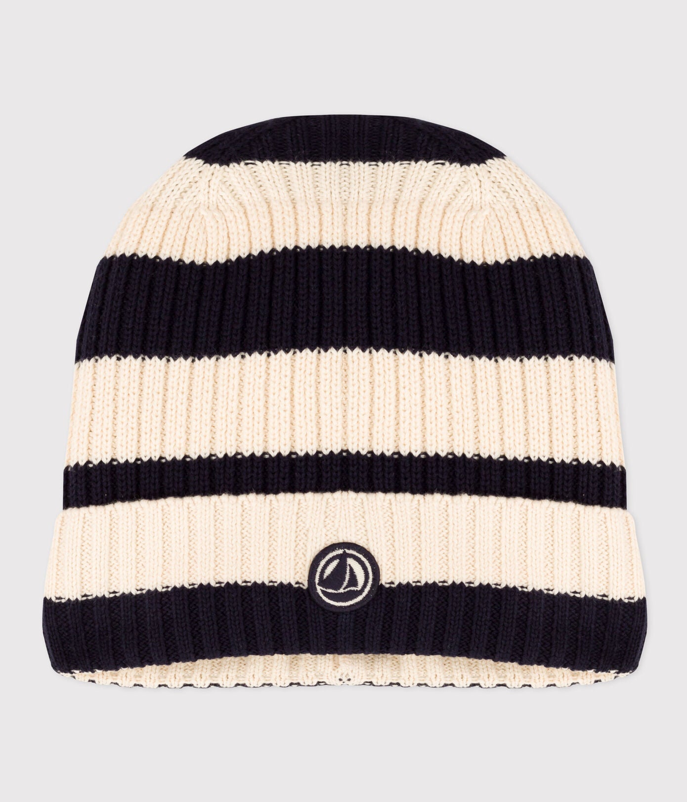 Unisex Fleece-Lined Stripy Knitted Hat | boys | cotton | daywear | hat | hats | Knit Hat | petit bateau | petitbateau | WINTER