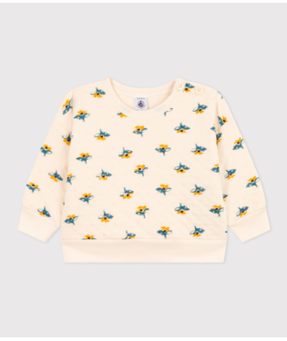 Babies' Tube Knit Sweatshirt | 100% Cotton | baby girl | cotton | daywear | Fleece Sweatshirt | petit bateau | petitbateau | sweatshirt | sweatshirts | WINTER