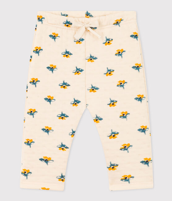 Babies' Patterned Quilted Tube-Knit Trousers | baby girl | cotton | daywear | Patterned | petit bateau | petitbateau | Quilted | Trousers | Tube-Knit | WINTER