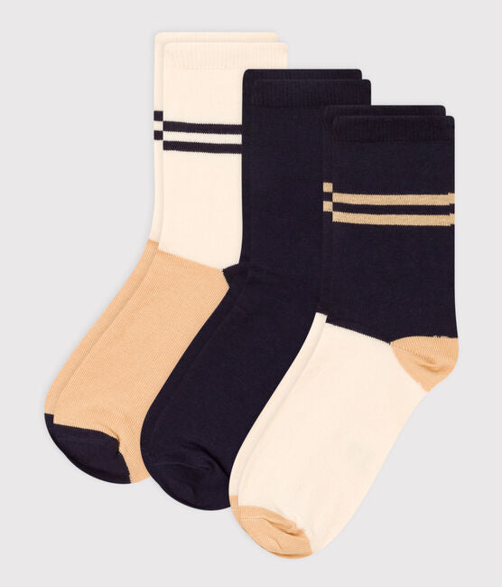 Children's Unisex Sports Socks - 3-Pack | - 3-Pack | boys | cotton | girls | petit bateau | petitbateau | Socks | Sports | Unisex