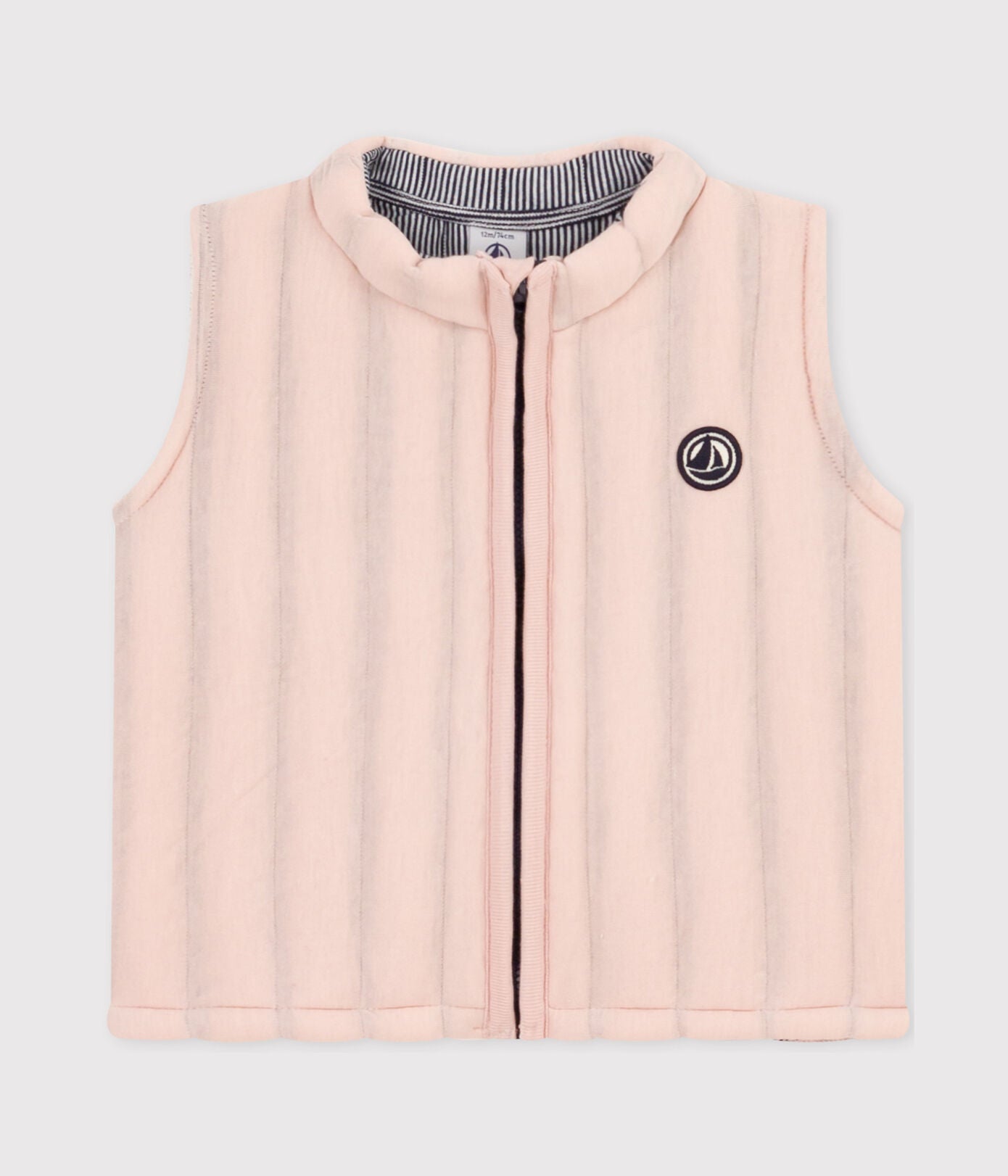 Babies' Unisex Quilted Tube Knit Bodywarmer | cotton | daywear | petit bateau | petitbateau