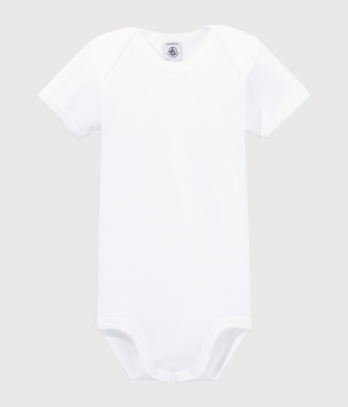 Babies' White Short-Sleeved Bodysuit | bodysuit | cf-size-18m | cf-size-24m | cf-size-36m | cf-size-3m | petit bateau | petitbateau | underwear