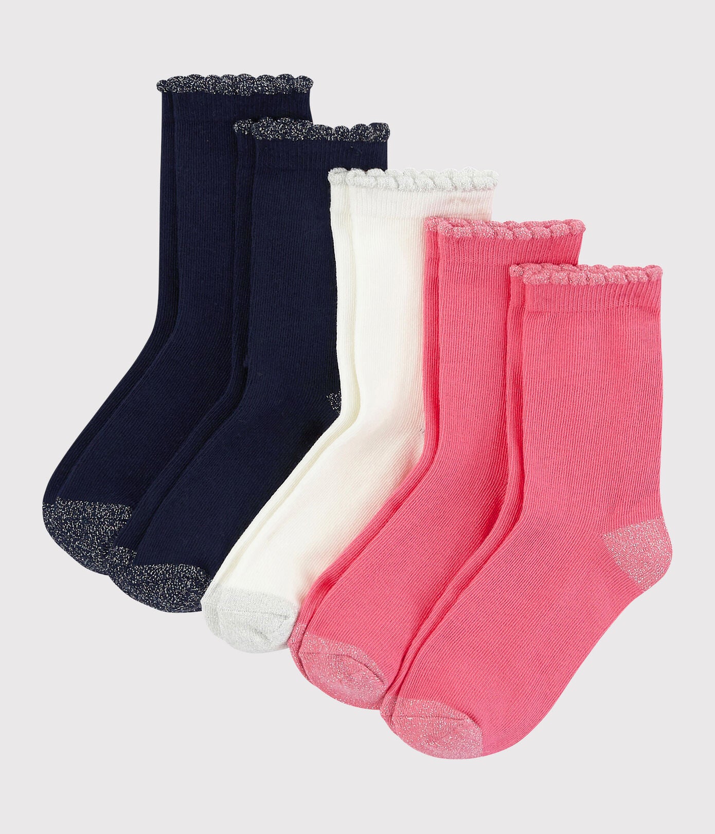 Girls' socks - Pack of 5 | cf-size-12-14y | girls | Pack of five pairs | petit bateau | petitbateau | socks girls