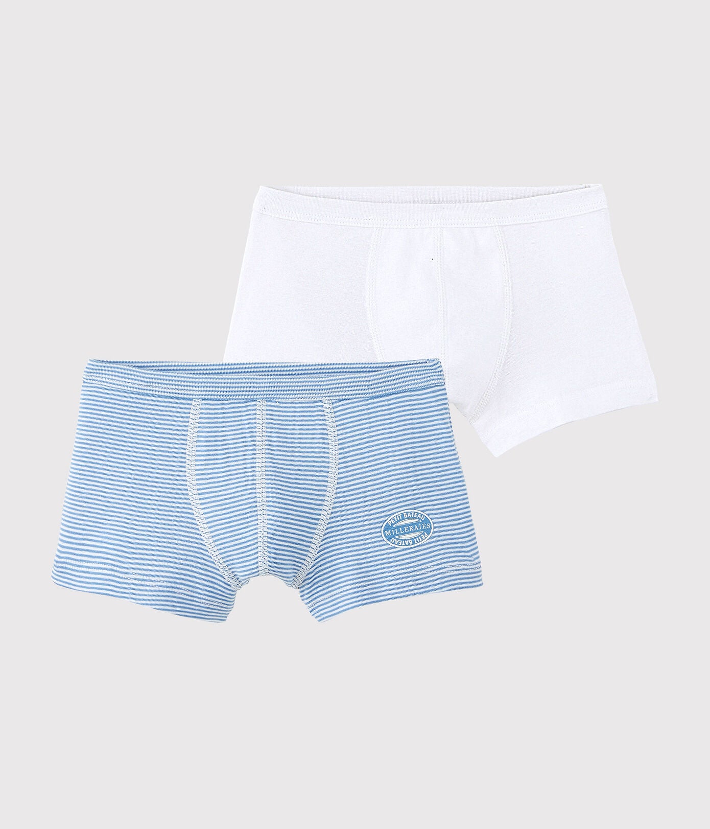 Boys' Organic Cotton Boxer Shorts -2-Pack | daywear | petit bateau | petitbateau