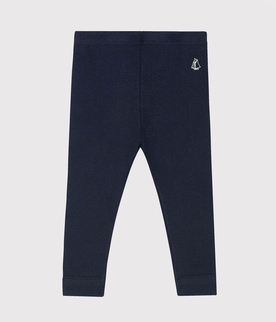 Babies' Cotton Leggings | baby girl | baby girl daywear | baby girls | cotton | daywear | girls | navy | petit bateau | petitbateau