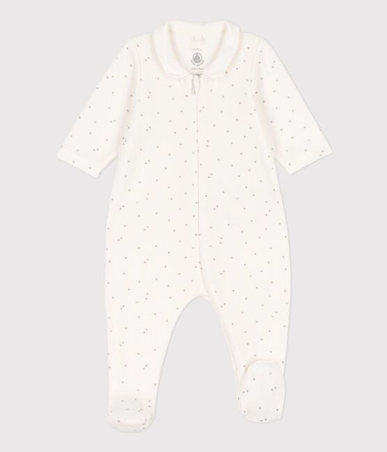 Starry Velour Sleepsuit | baby girl | daywear | girls | petit bateau | petitbateau | velour | Velour Pyjamas