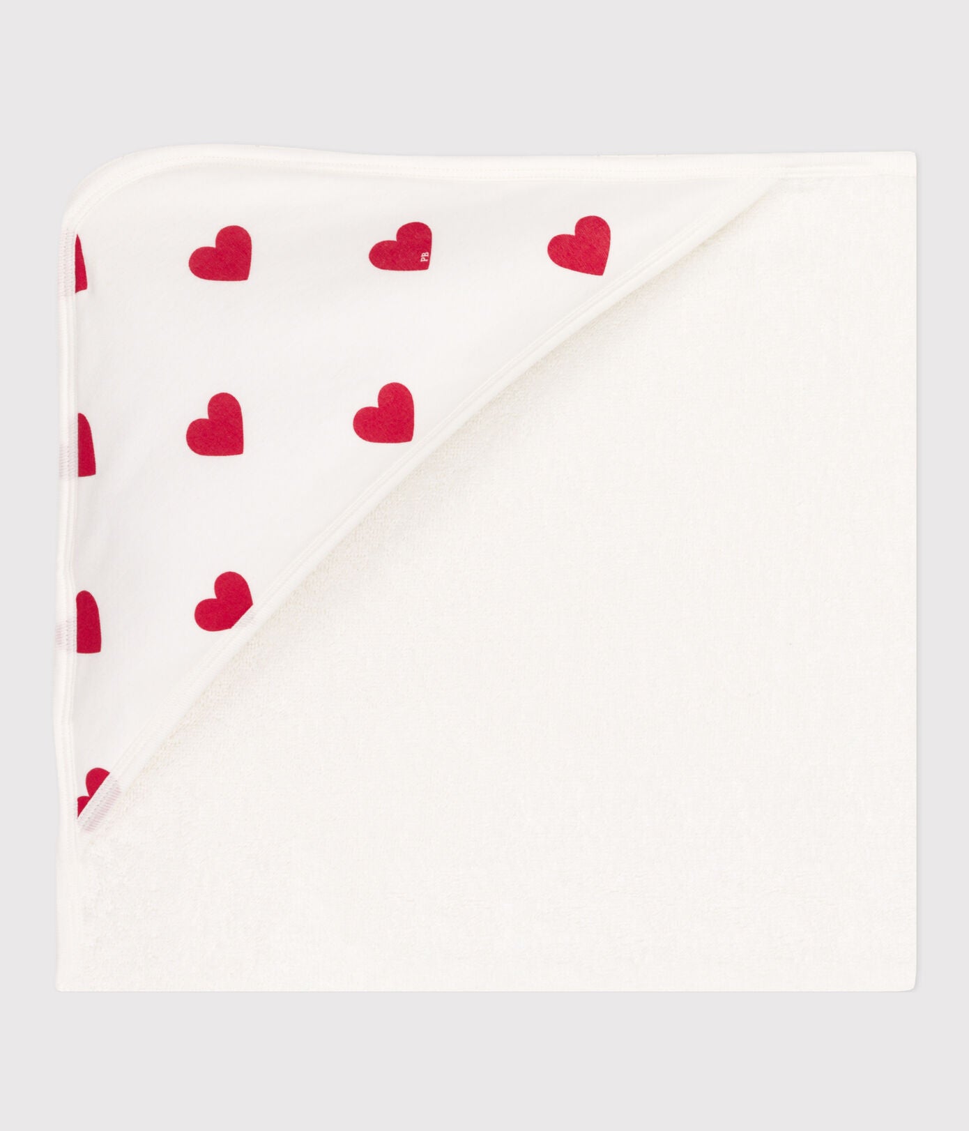 Heart Cotton Bath Wrap | Bath Cape | BATHROBE | cotton | petit bateau | petitbateau | towel